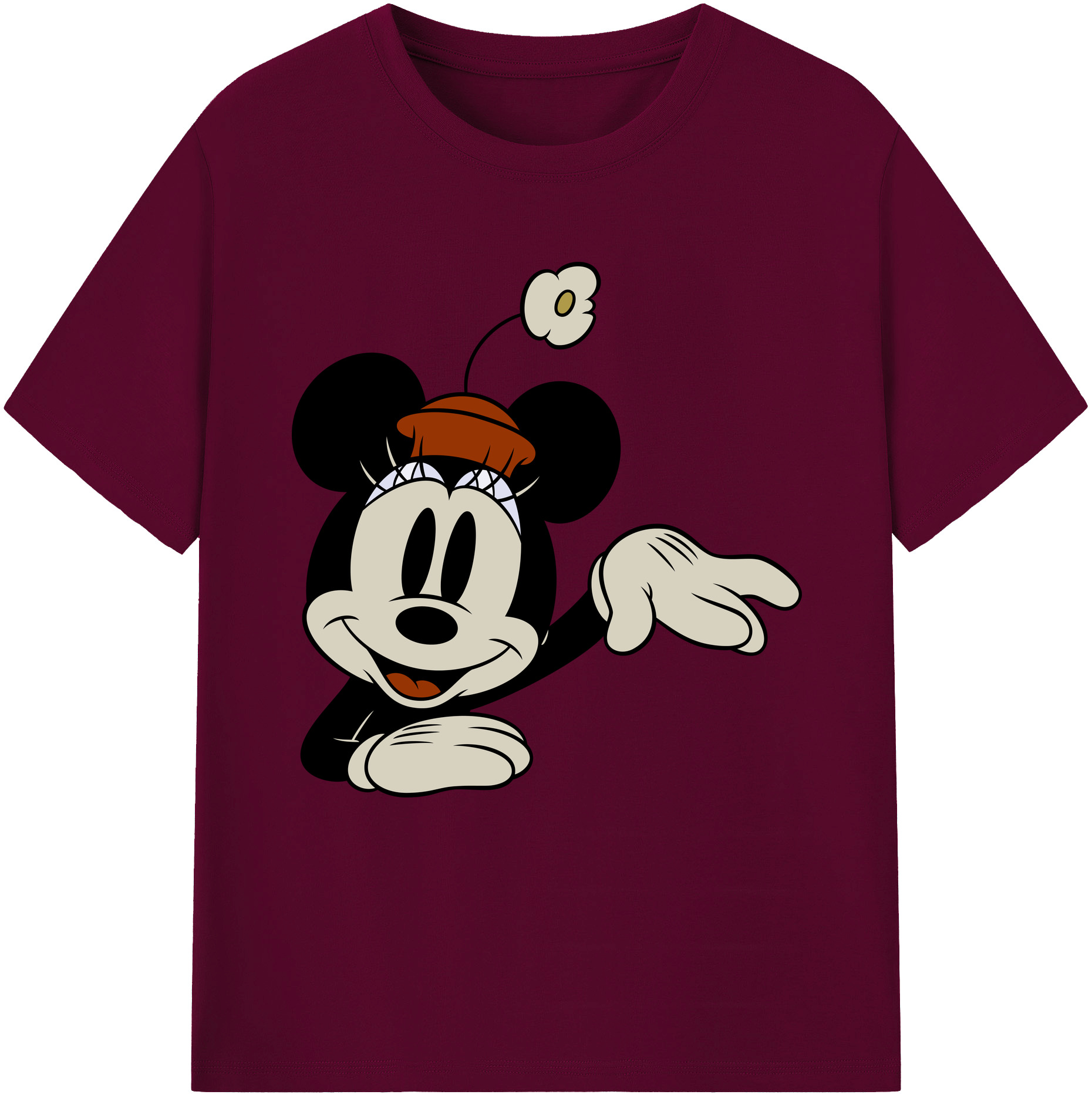 （画像用） ミッキーマウス Mickey Mouse レディースカジュアルプリントTシャツ（綿100％）